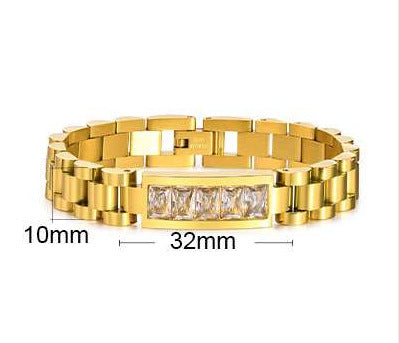 Wholesale Stainless Steel Zircon Watch Strap Bracelet